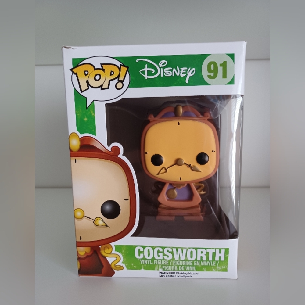 Disney‎ Cogsworth From Beauty And The Beast 91 Vinyl Figure Funko Pop Collection